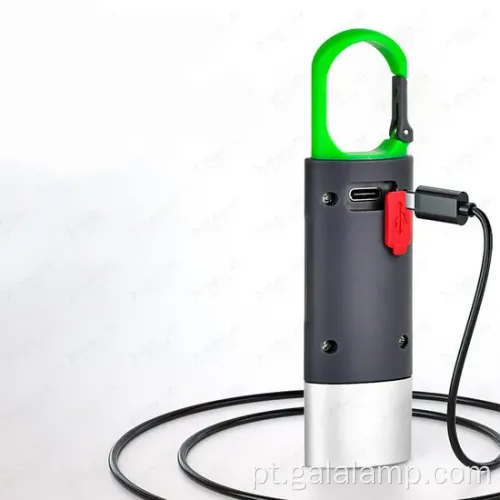 Mini lanterna recarregável com holofotes brancos brilhantes